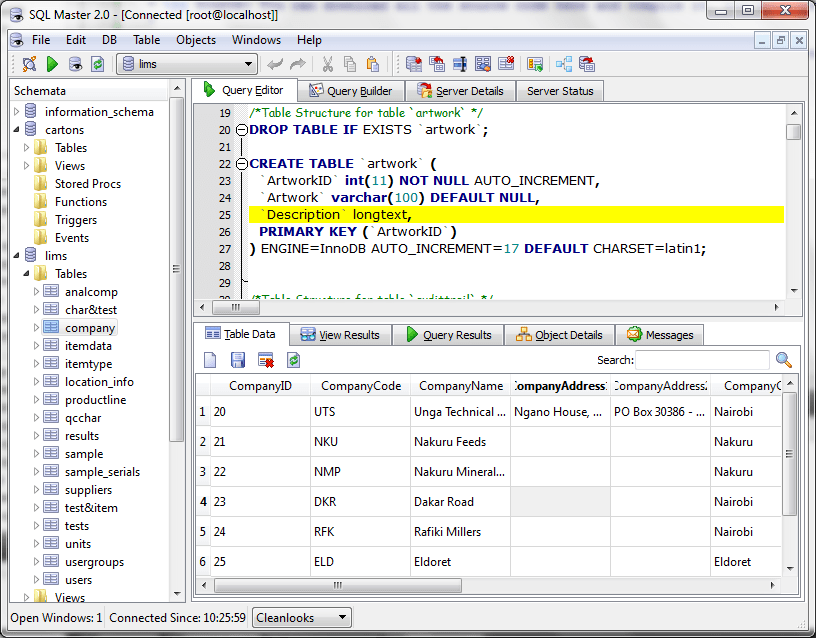 SQL Master SQL Master 2.0 Code Documentation