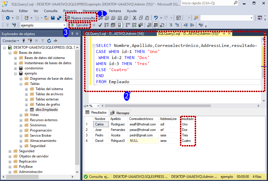 SQL Case Expresión de flujo de control Sqlserverdb