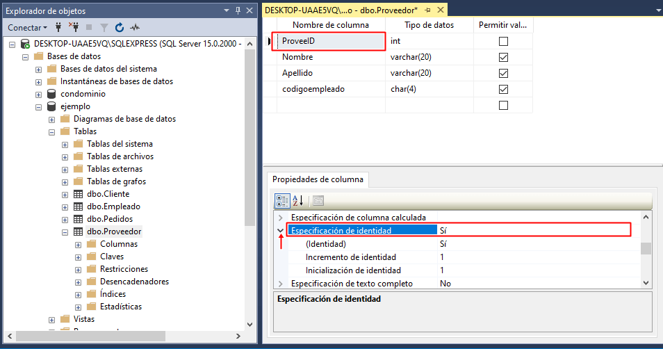 SQL IDENTITY Columna de identidad en SQL Sqlserverdb