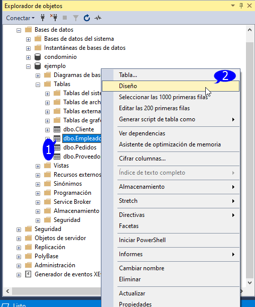 SQL Not Null Restricción en columna Sqlserverdb