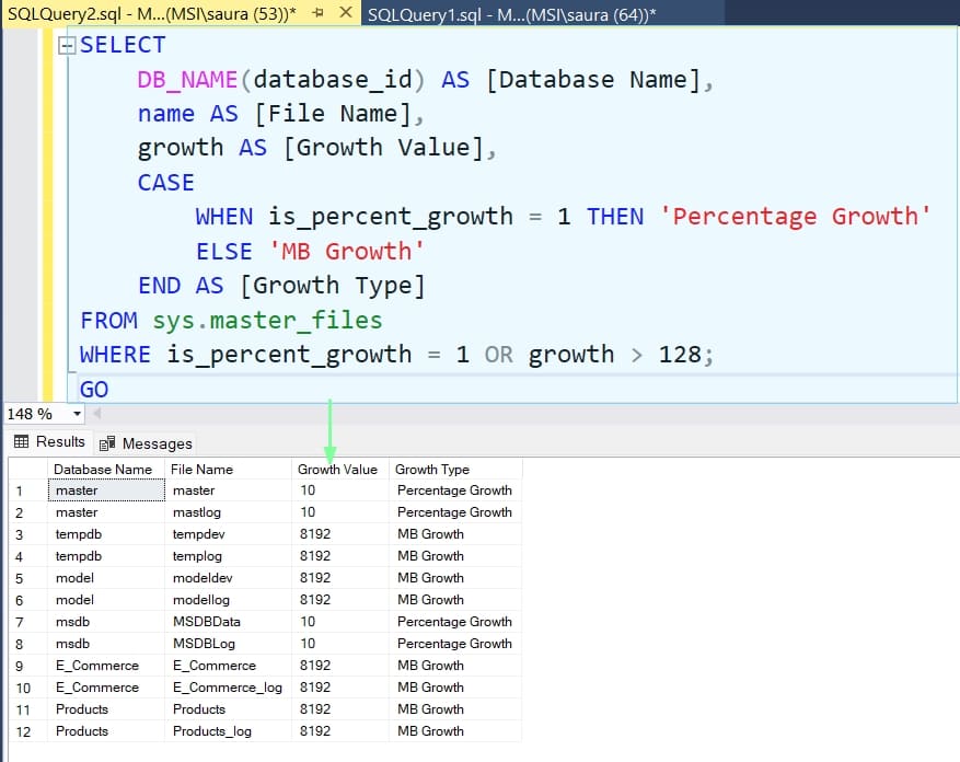 How to Check Autogrowth in SQL Server Using Query? SQL Server Guides