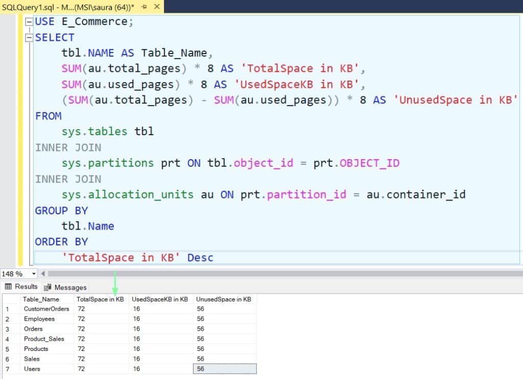 Check Database Table Size in SQL Server SQL Server Guides