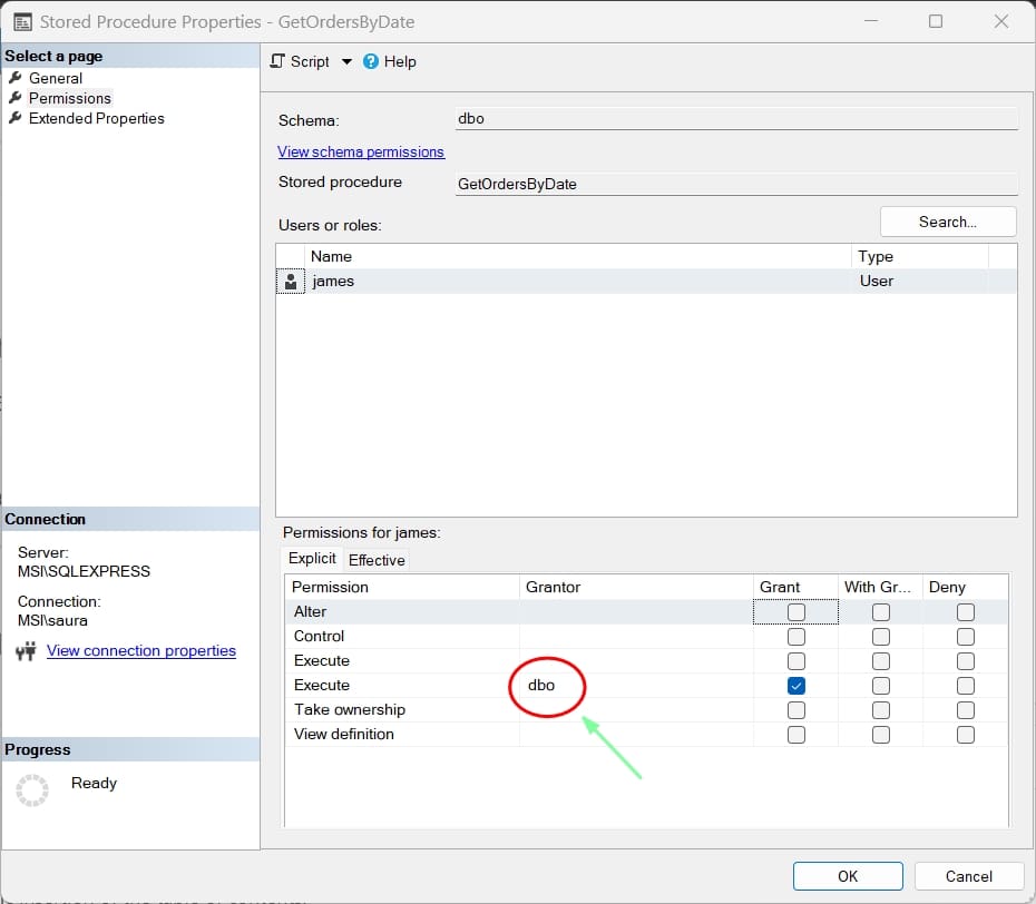 How to Give Permission to Execute Stored Procedure in SQL Server? SQL