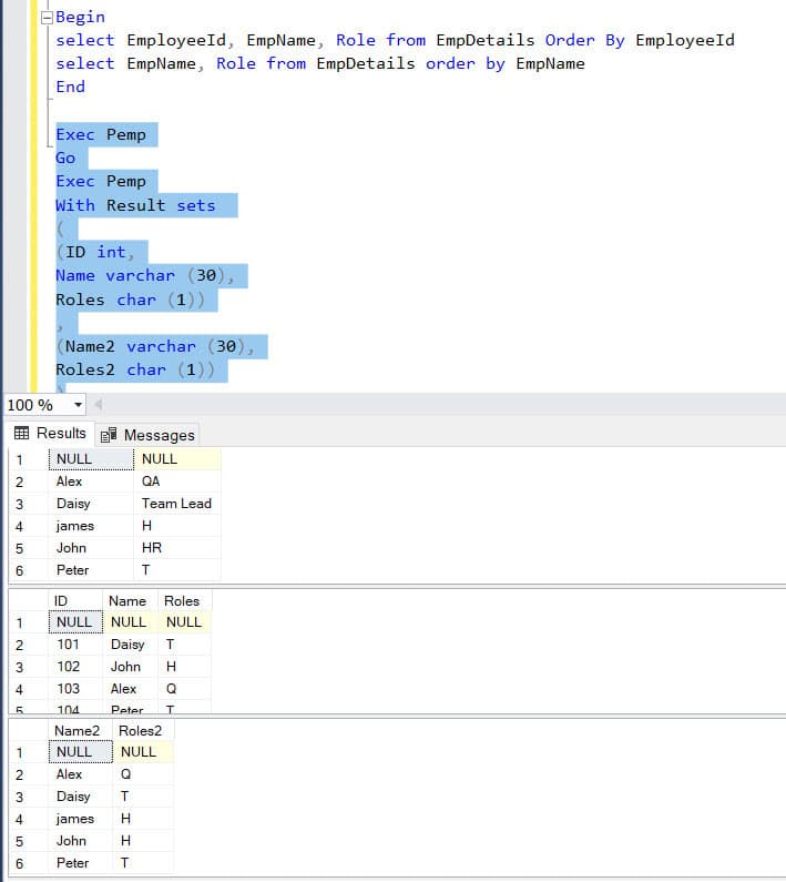 How to Insert into Table from Stored Procedure with Parameters SQL