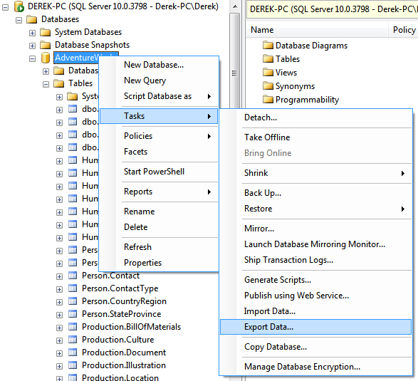 How To Export Table Data In Ssms From Excel