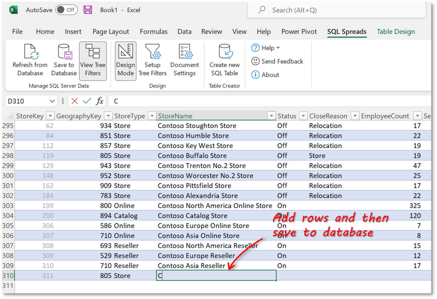 Power BI Fact and Dimension Tables SQL Spreads