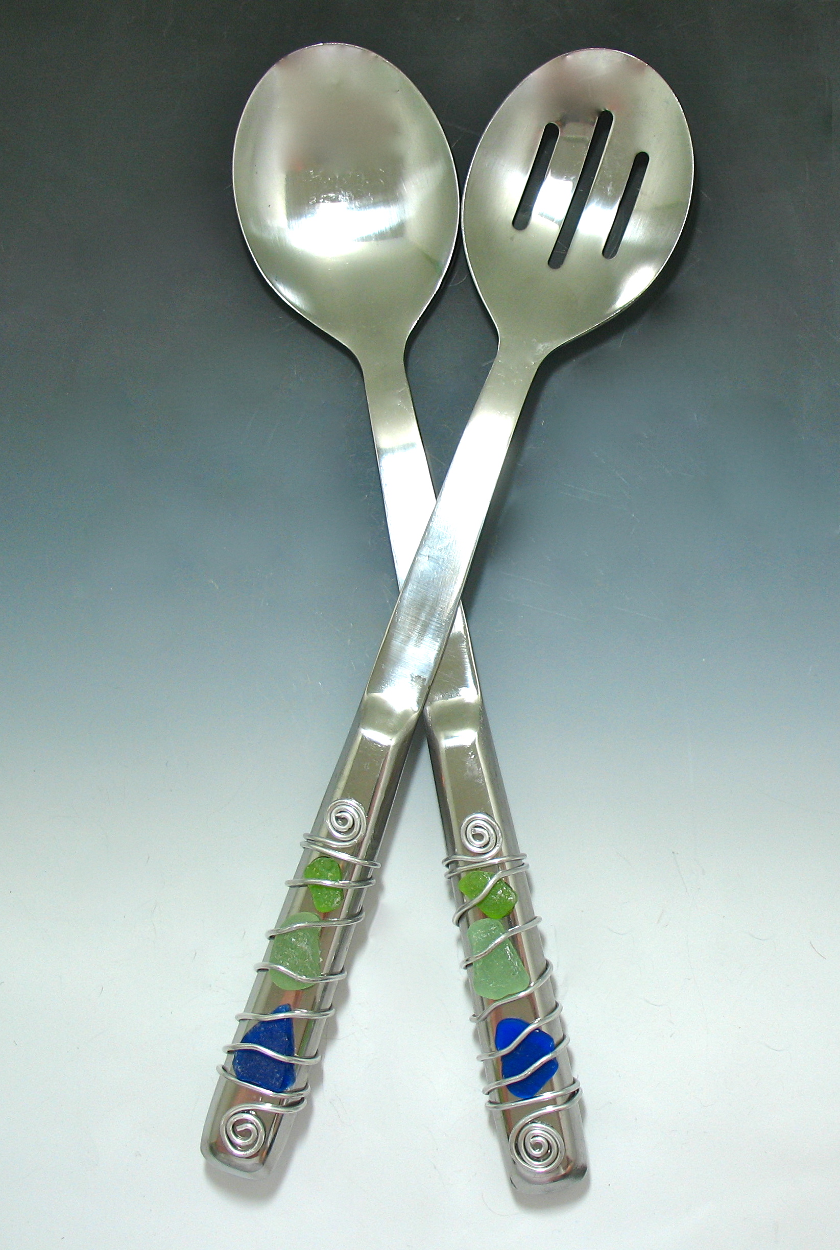 Large Seaglass Serving Set