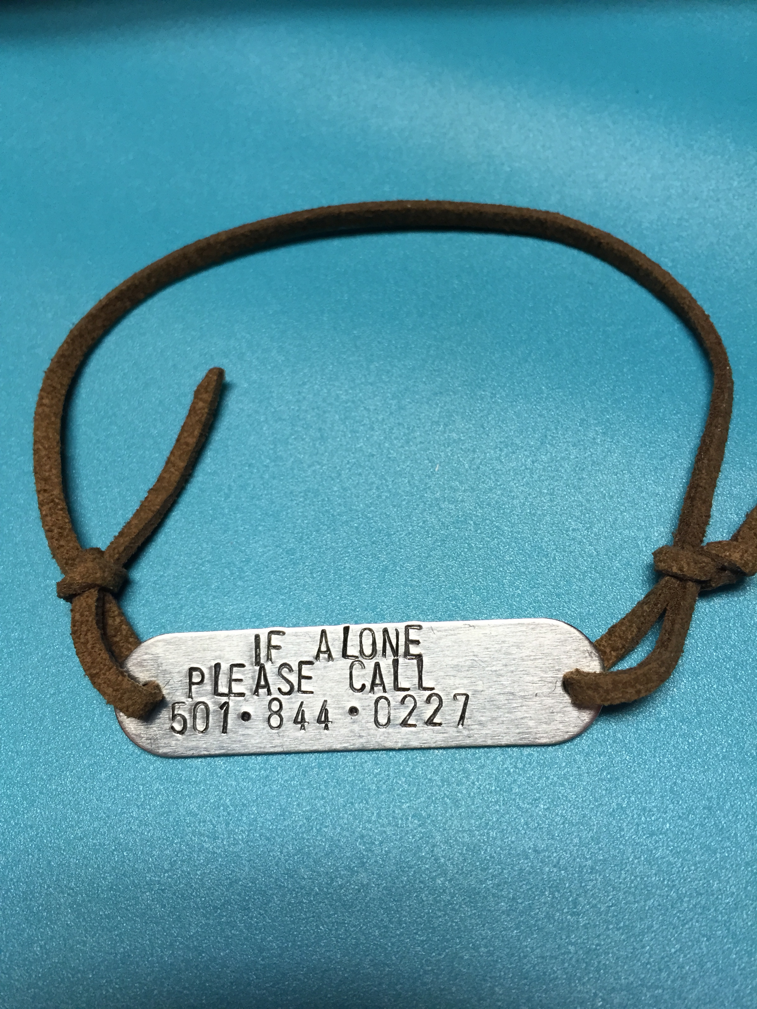 If Alone Leather Bracelet