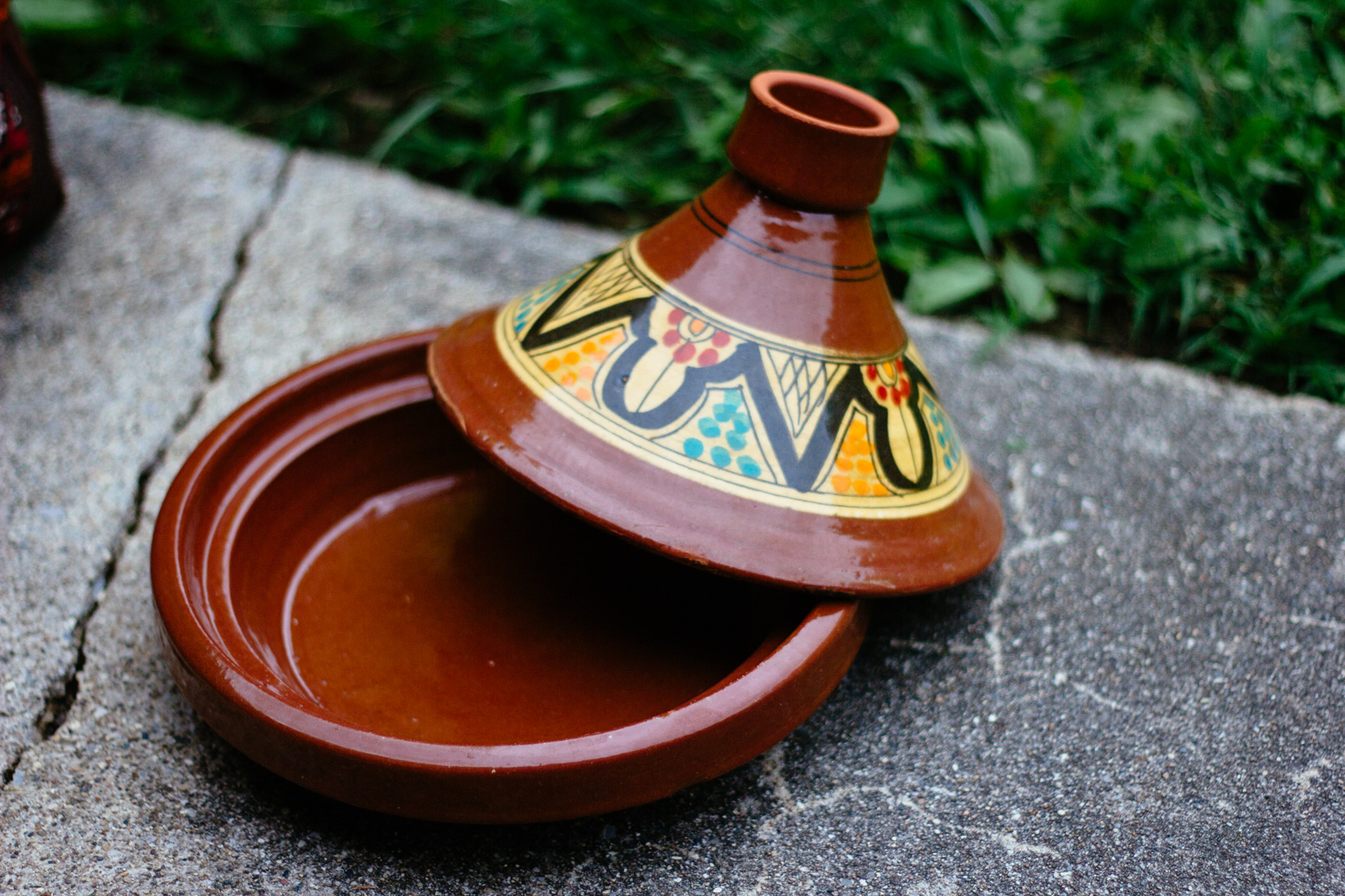 Handmade Small Moroccan Ceramic Tagine Pot