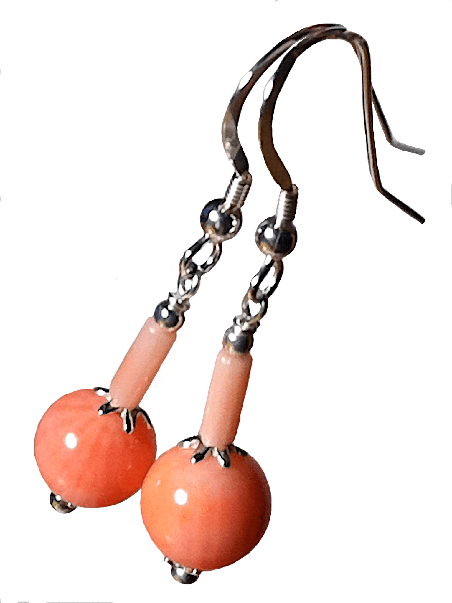 Pink coral earrings 35th wedding anniversary