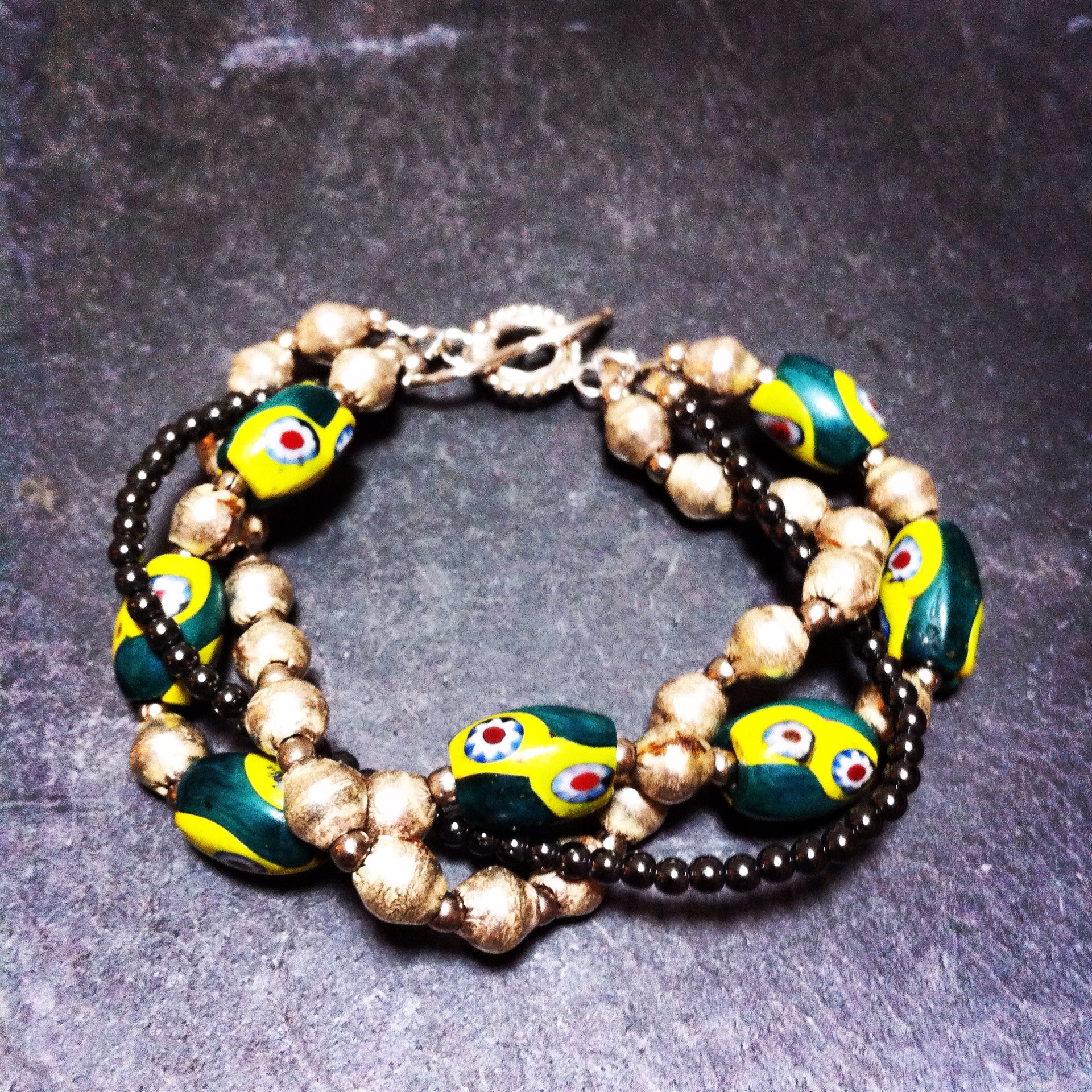 ROX Antique African Trade Bead Bracelet