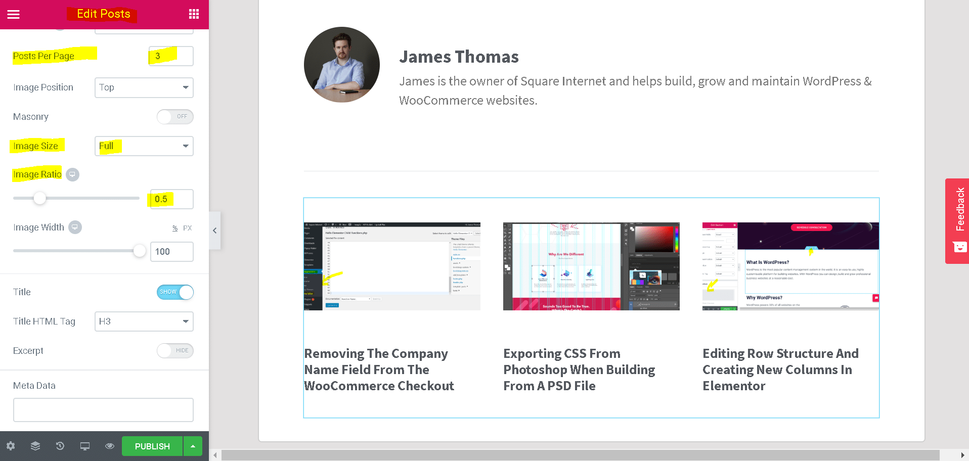 How To Create An Elementor Single Post Template Square