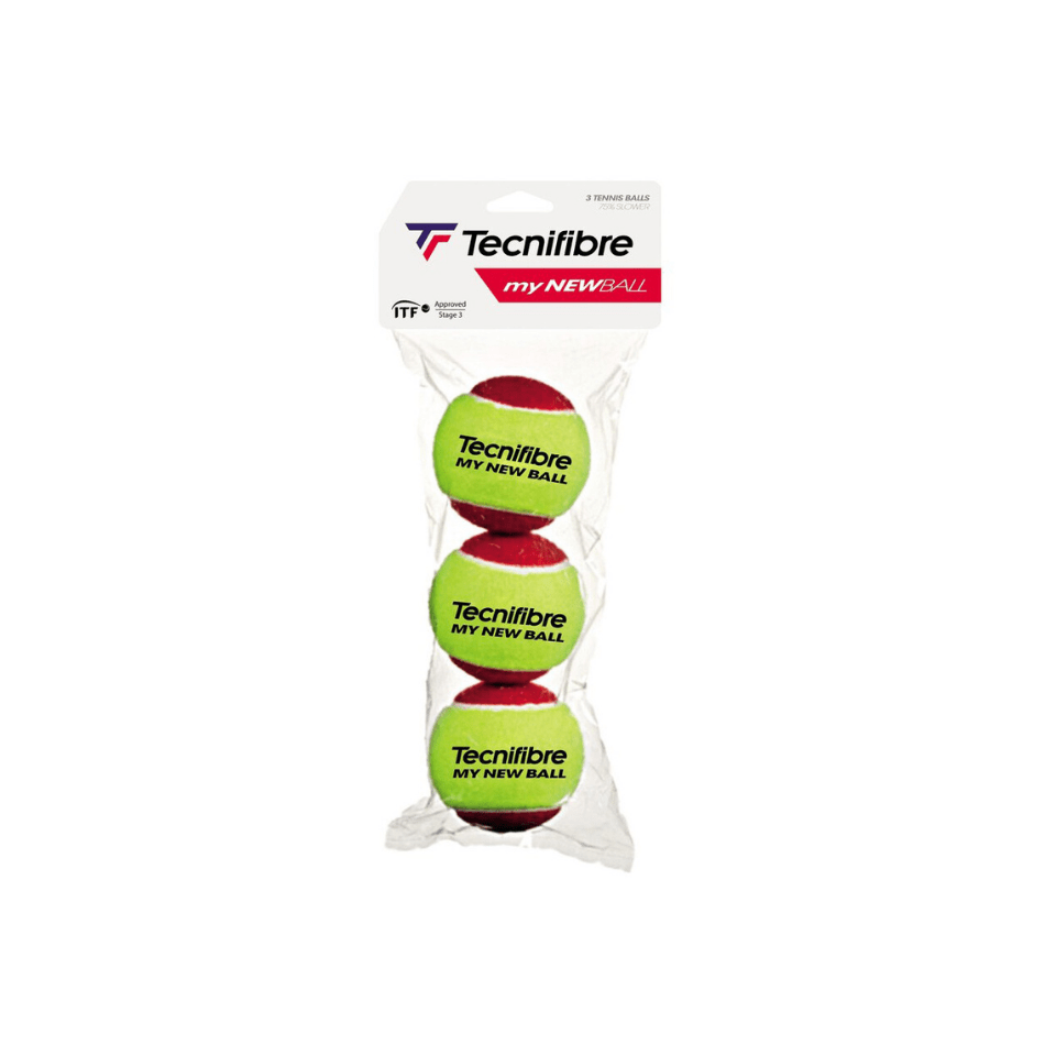 Tecnifibre My New Ball Stage 3 Junior Tennis Ball(75 Slower) Squash
