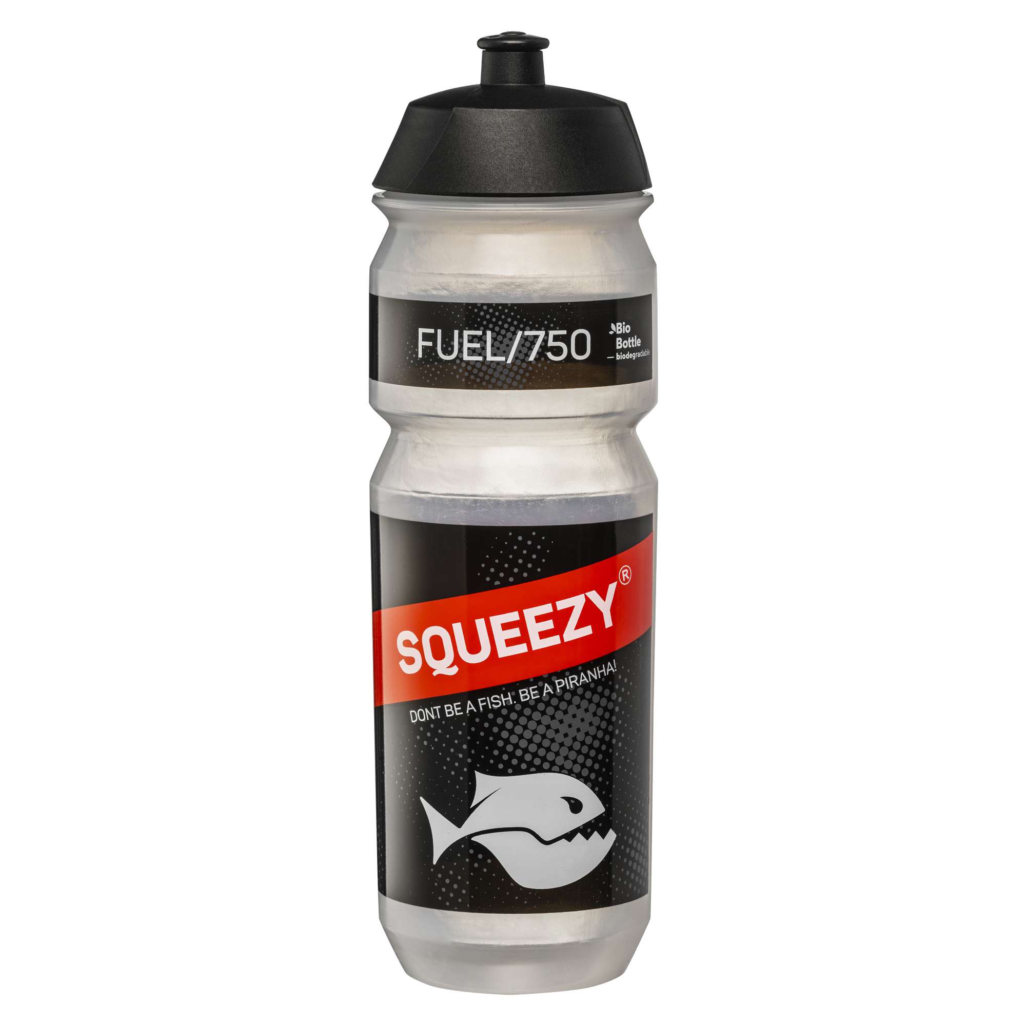 SQUEEZY BioFlaske 750 ml transparent og miljøvennlig flaske SQUEEZY v2