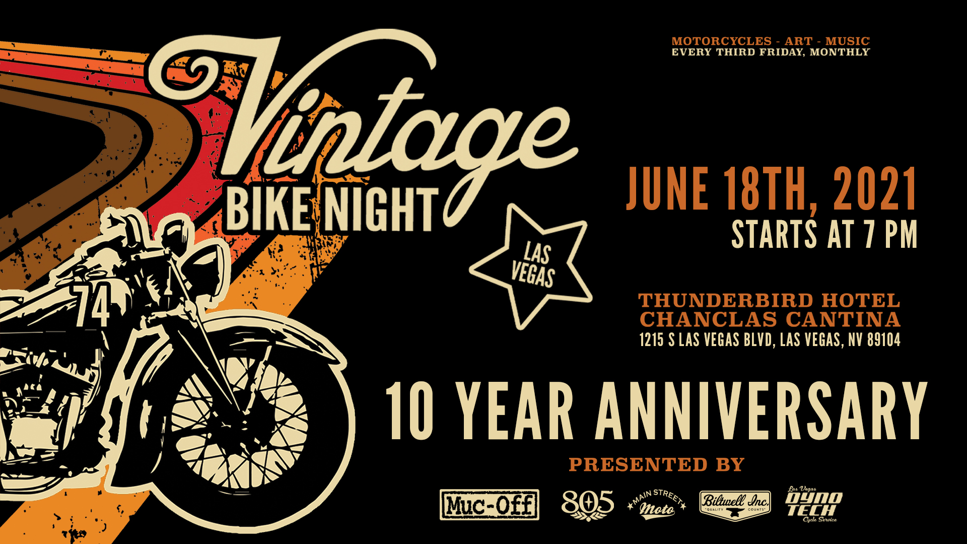 Vintage Bike Night Returns Celebrating 10 Years Las Vegas Dyno Tech / Main Street Moto Las