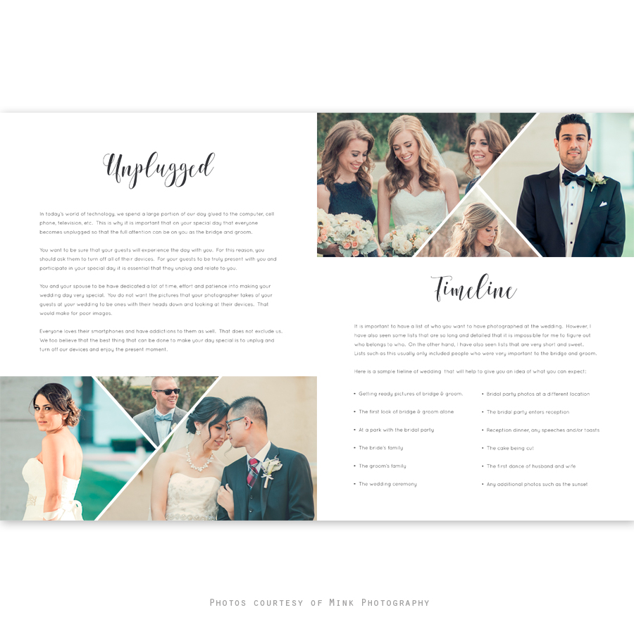 Blush Wedding Photography Marketing Magazine