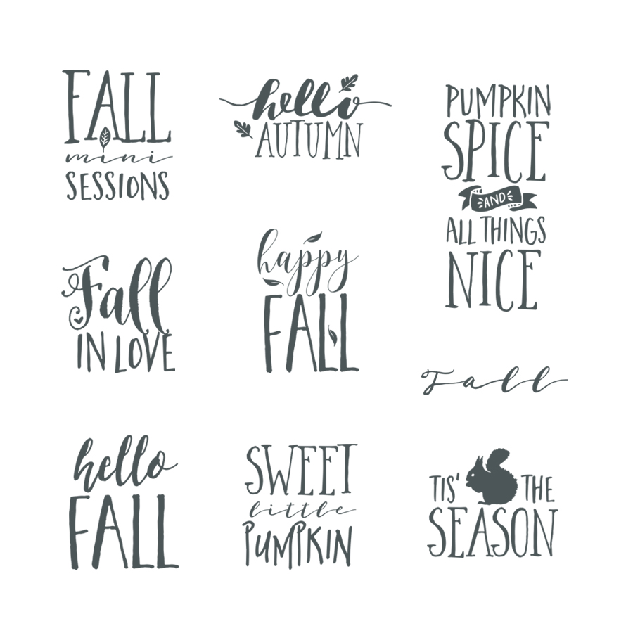Fall Word Art Overlays Vol 2