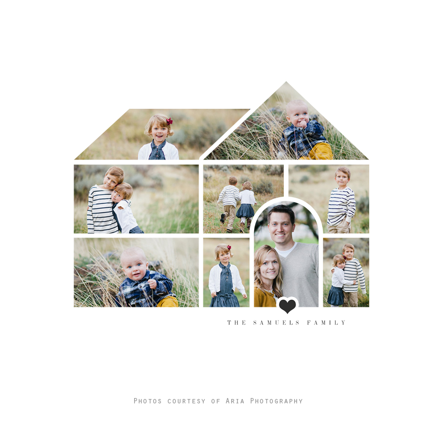 House Shape Collage Wall Art (16×20)