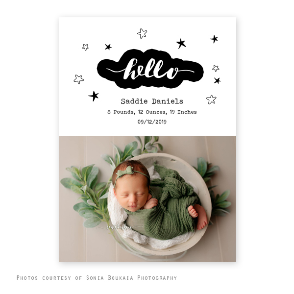 Hello Cloud Birth Announcement