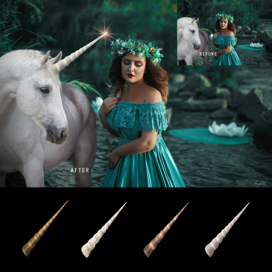 Magical Unicorn Horn Overlays