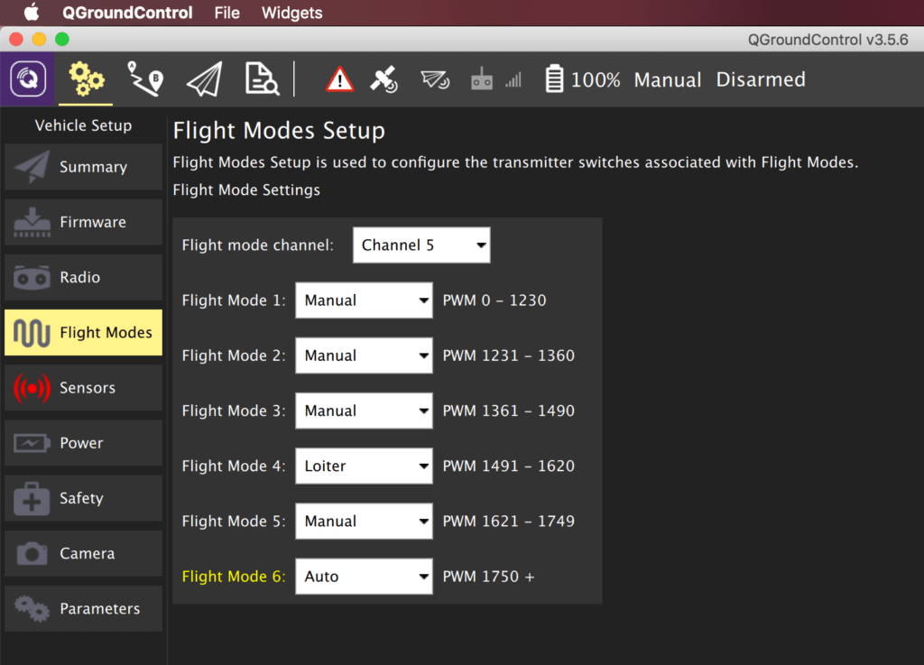 QGroundControl Radio Setup and Calibration Squirm Tech LLC