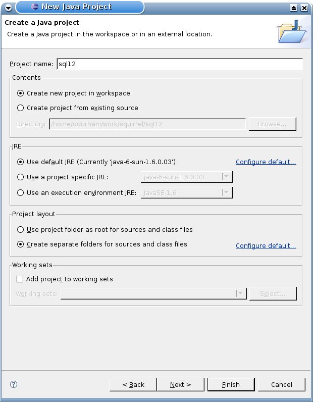 SQuirreL SQL Eclipse Setup
