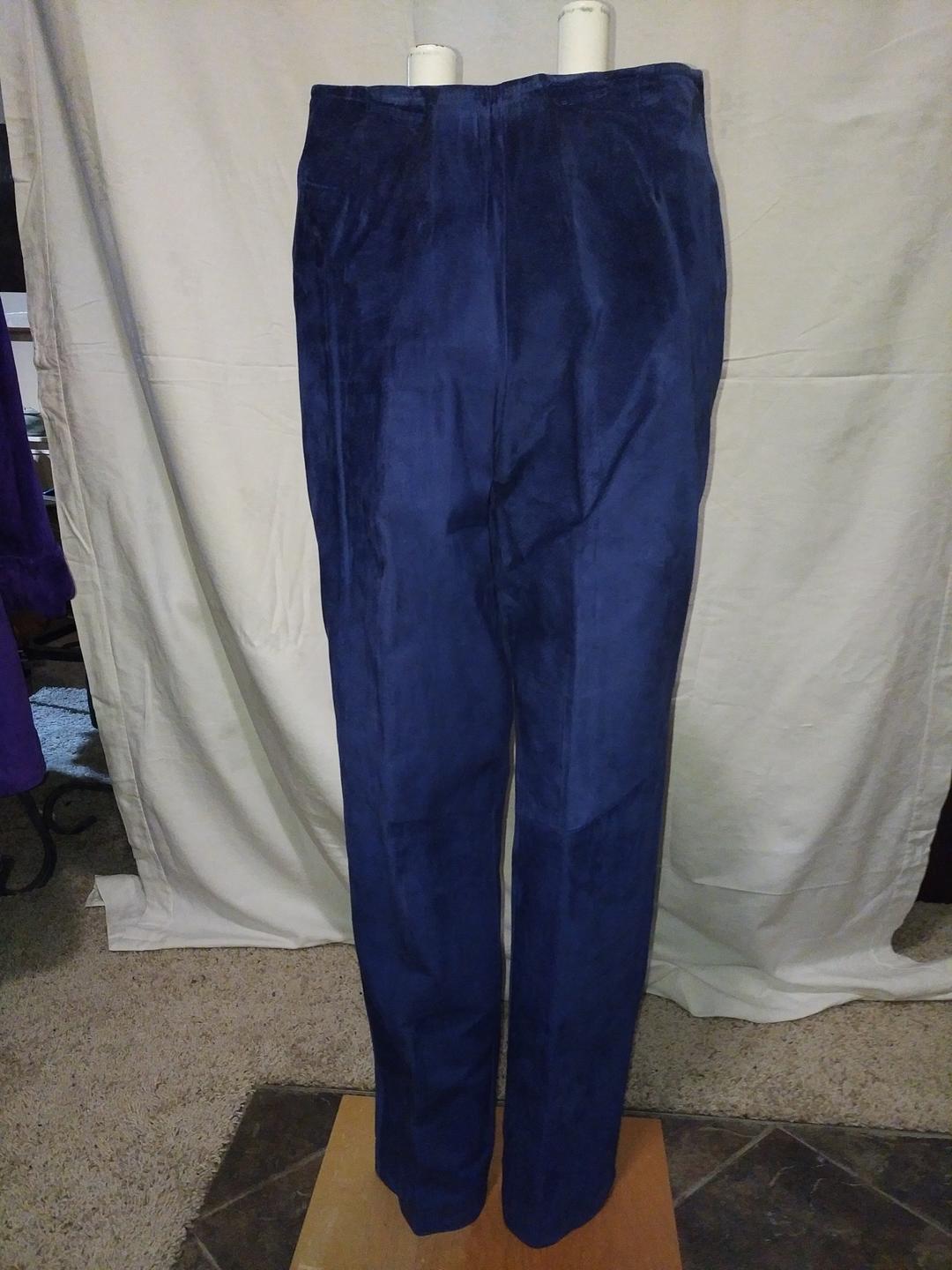 Squirrel.ly Danier Blue Suede Pants with Side Zipper