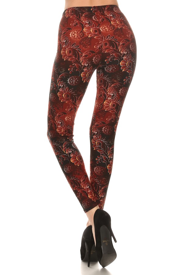 Squirrel.ly Paisley Print Leggings Style 1026