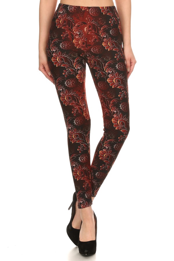 Squirrel.ly Paisley Print Leggings Style 1026
