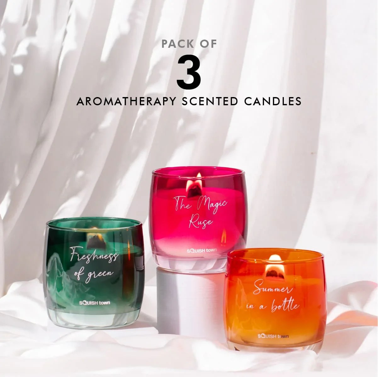 Bestseller Bunch (Pack of 3) Scented Candle Squish Town Private Limited