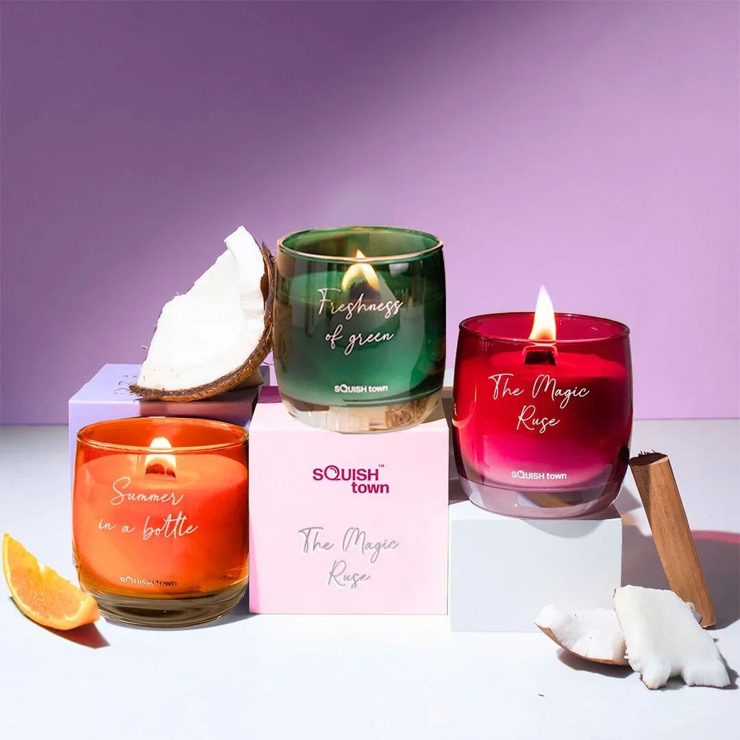 Bestseller Bunch (Pack of 3) Scented Candle Squish Town Private Limited