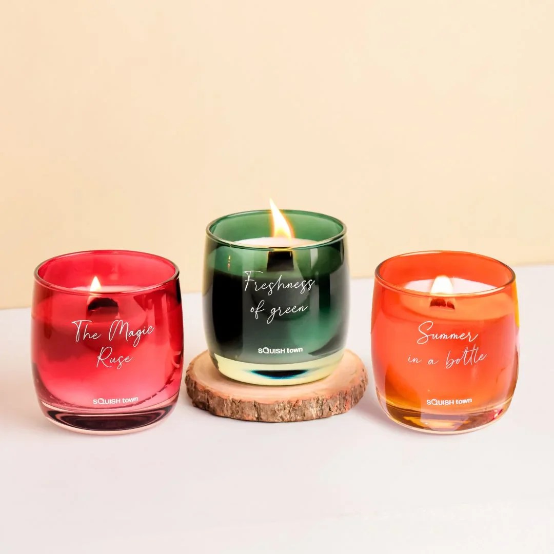 Bestseller Bunch (Pack of 3) Scented Candle Squish Town Private Limited