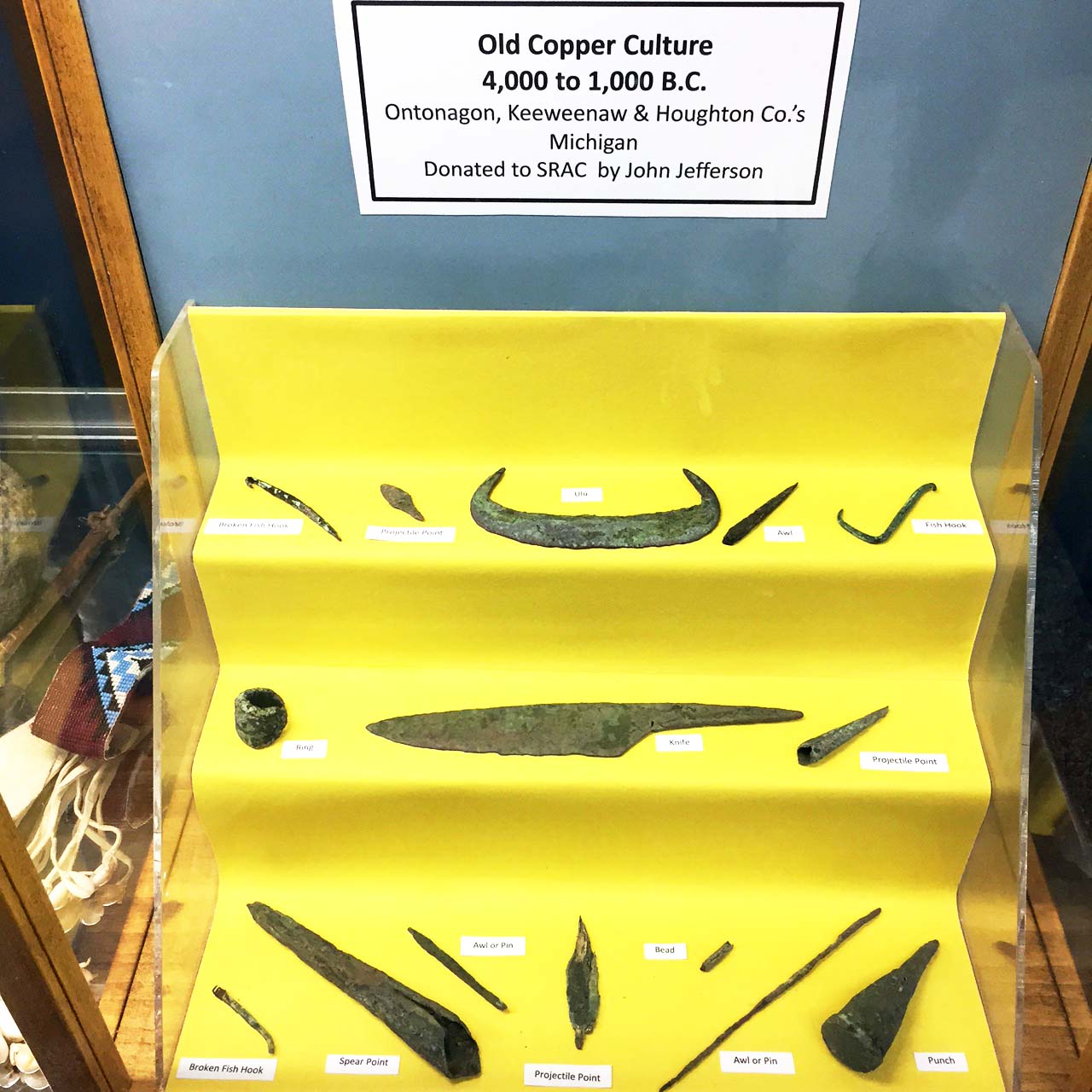 Copper Culture Exhibit Susquehanna River Archaeological Center, (SRAC)