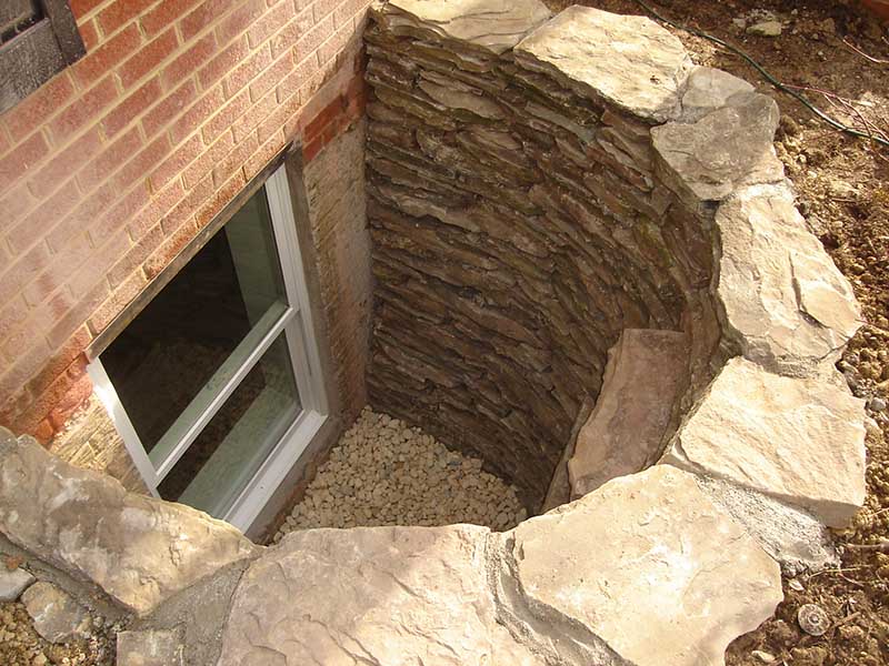 Stone Window Well Structural Repair & Renovations