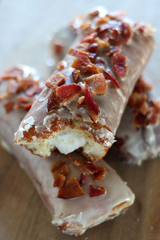 Maple Bacon Bars with Bourbon Cream Filling