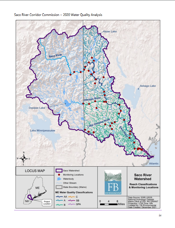 Water Quality Analysis Saco River Corridor Commission Cornish, ME