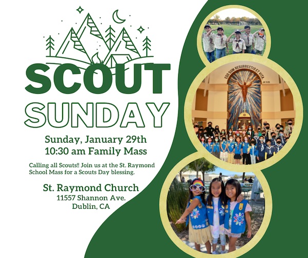 St. Raymond Catholic Church in Dublin Mass & Blessing on Scout Sunday