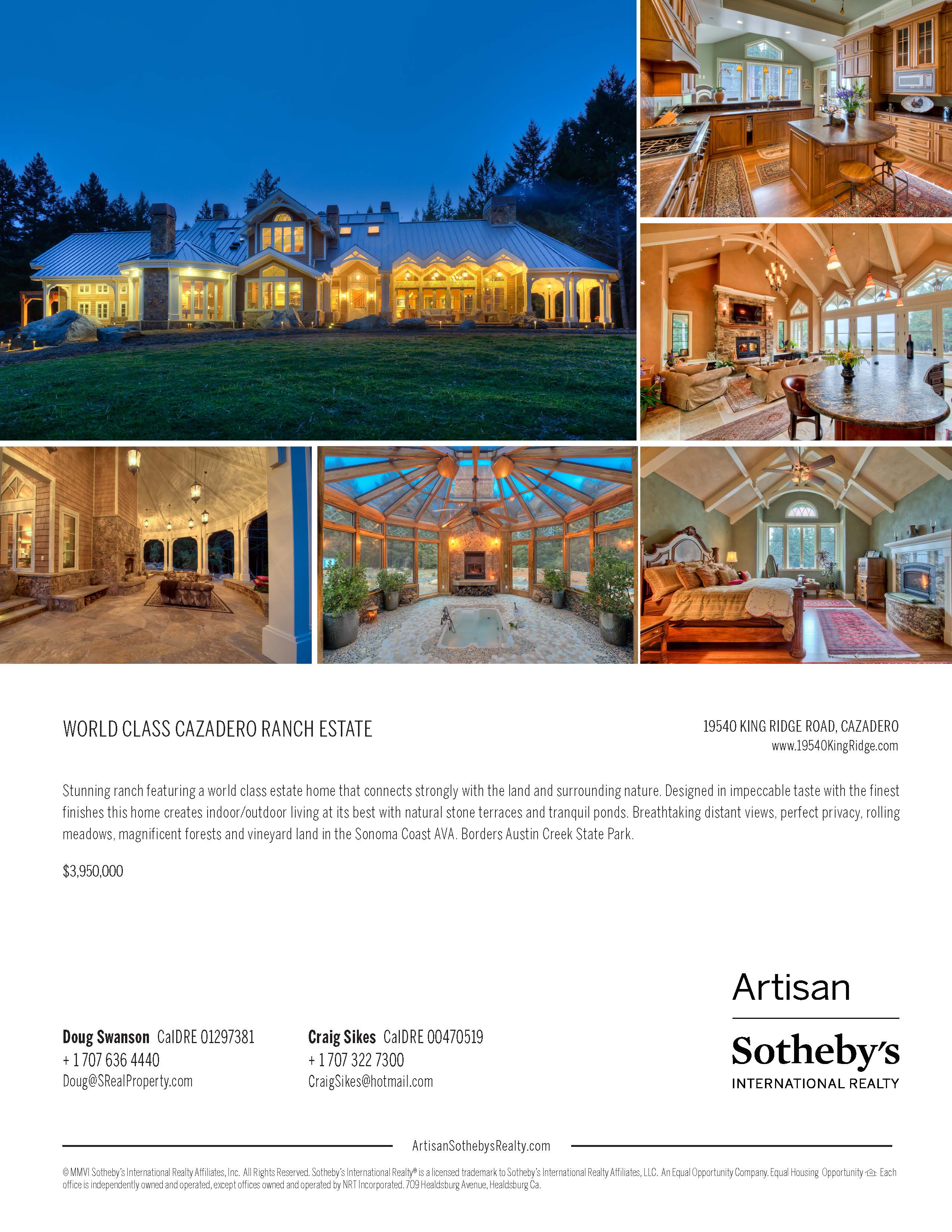 Luxurious World Class Cazadero Ranch Estate w/ Multiple Parcels for sale