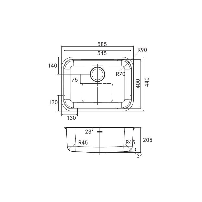 Franke Stainless Steel Sink Artisan Series RSX 210 55 ( 23 x 18 inches