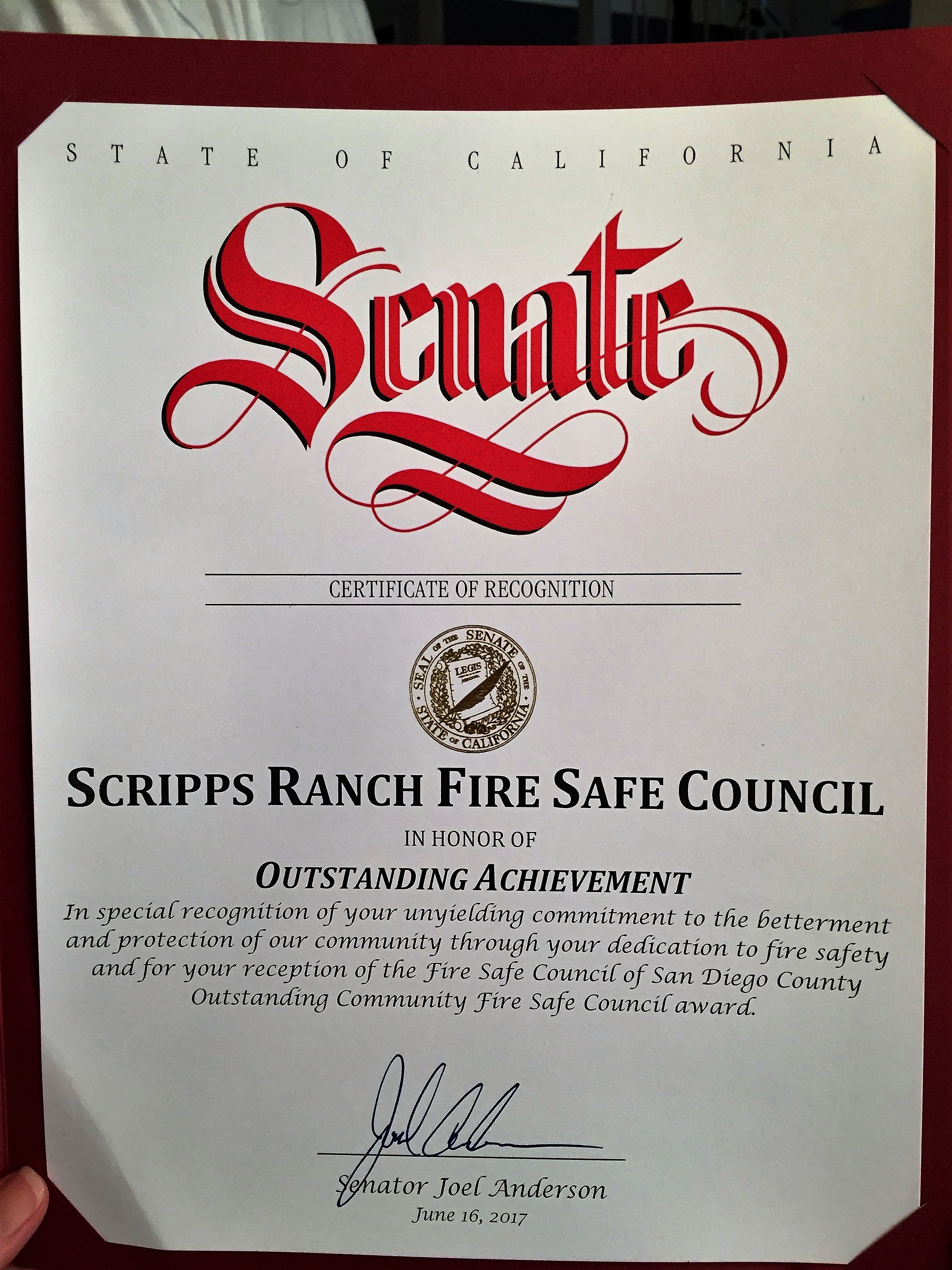 Fire Safe Council Awarded! SRFSC
