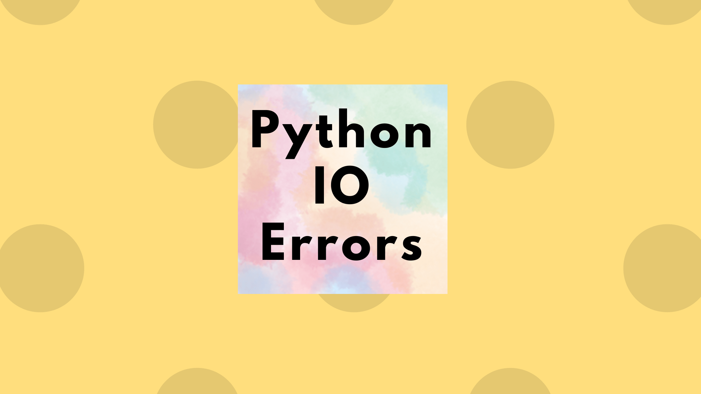 IO Error in Python Srinimf