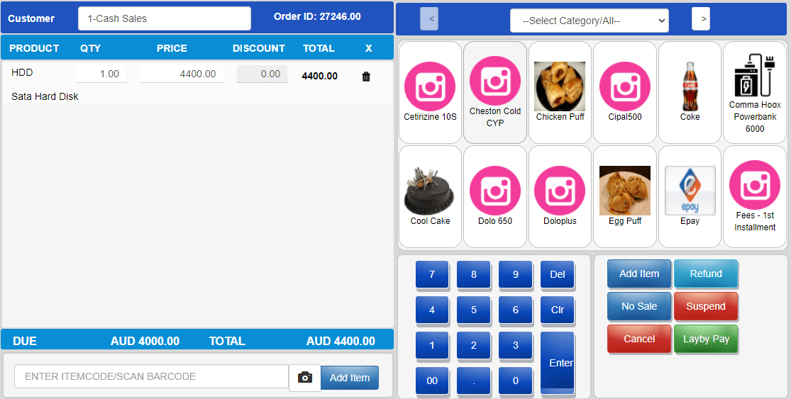 Layby Orders Sri Software