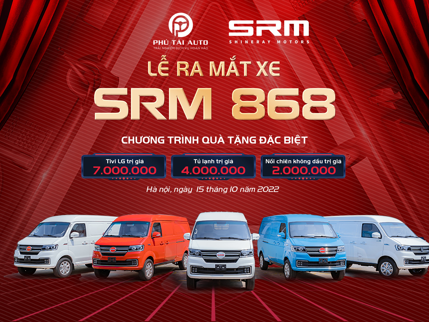 SRM lọt Top 10 “ Thương hiệu vàng Việt Nam năm 2022” Xe tải SRM