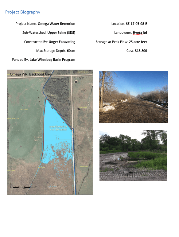 Omega Water Retention Seine Rat Roseau Watershed District