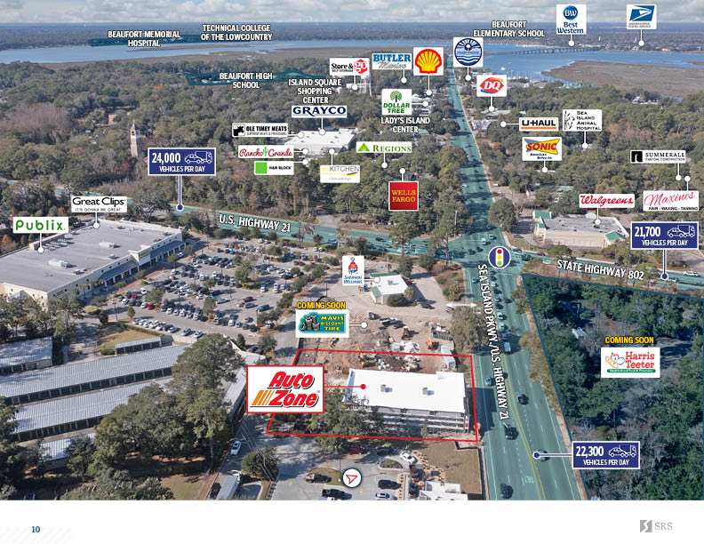Beaufort, SC AutoZone Retail investment sale in Beaufort, South Carolina SRS
