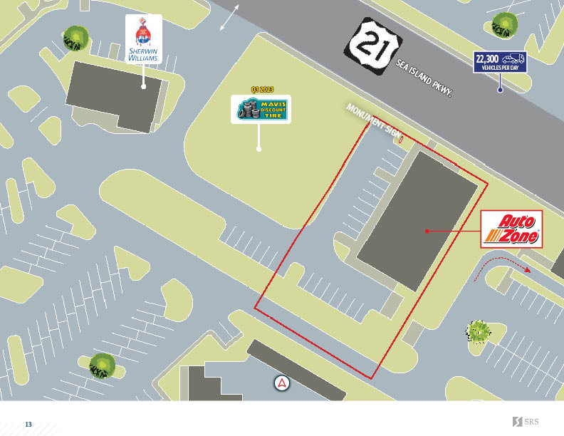 Beaufort, SC AutoZone Retail investment sale in Beaufort, South Carolina SRS
