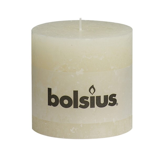 Bolsius Rustic Ivory Pillar Candle 100/100mm (aprox 4X4″) Box of 6 S