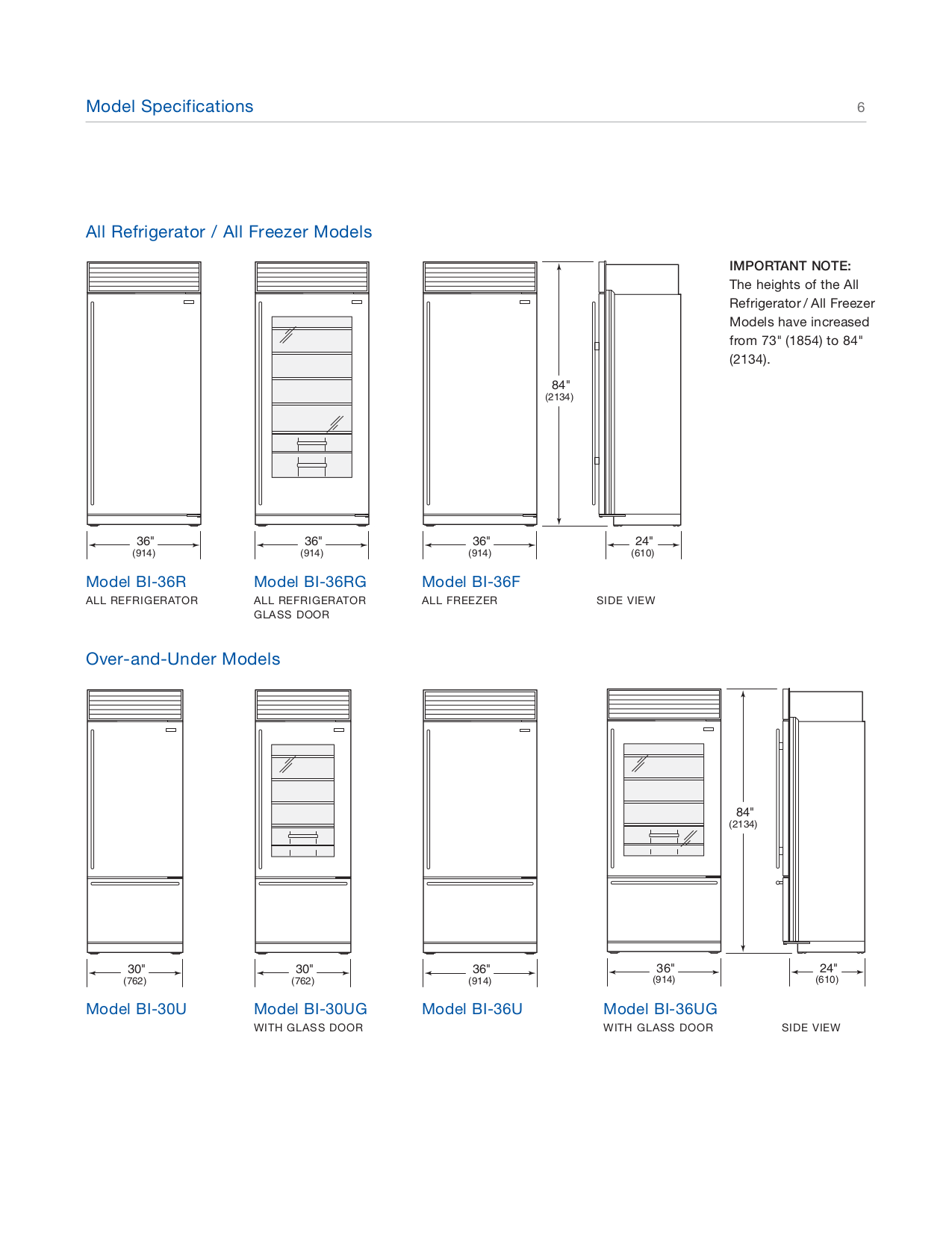 PDF manual for Wolf Refrigerator 600 Series BI48S