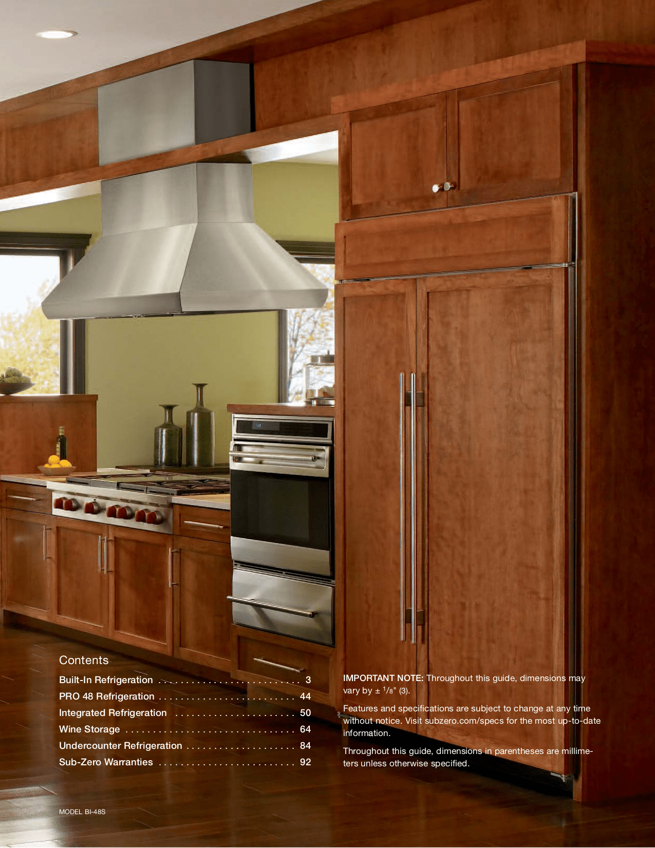 PDF manual for Wolf Refrigerator 600 Series BI48S