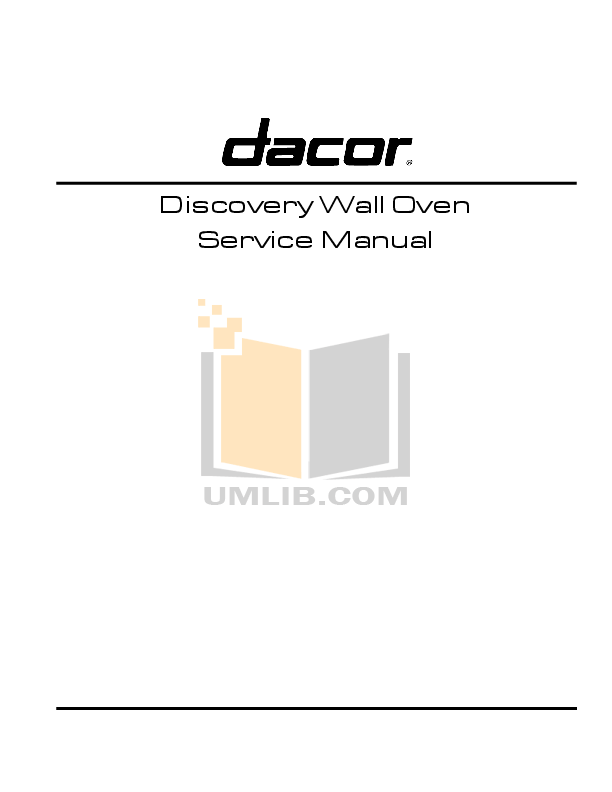 PDF manual for Dacor Oven PO130